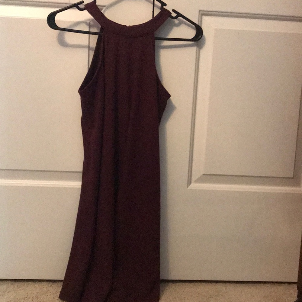 Ribbed halter dress